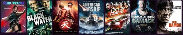 Des affiches de films d’action