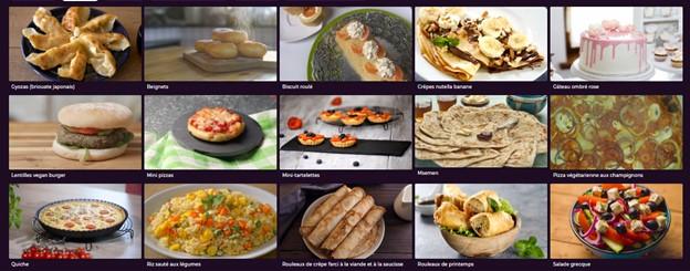 Aperçu de la rubrique Recettes