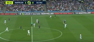 Capture du match Montpellier - Nice