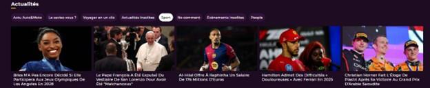 La rubrique « Sport