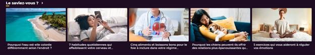 La rubrique « Le saviez-vous ? »