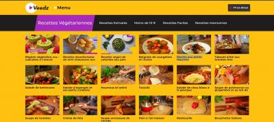 La sous-rubrique « Recettes Végétariennes » de Veedz