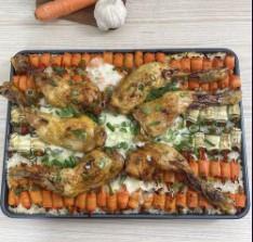 Des cuisses de poulet aux légumes rolls