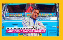 Nafees Ahmad Khan devant son camion