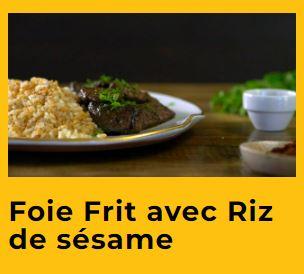 Le Foie Frit avec Riz de sésame