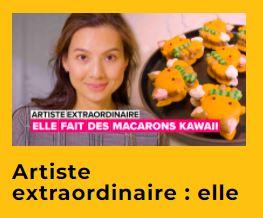 Veedz-met-Katrina à-coté-de-ses-Macarons-kawaii