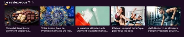Aperçu de la rubrique « Le saviez-vous ? »