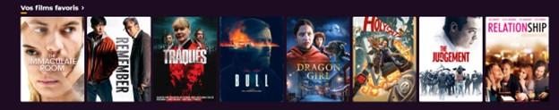 La section « Vos films favoris »
